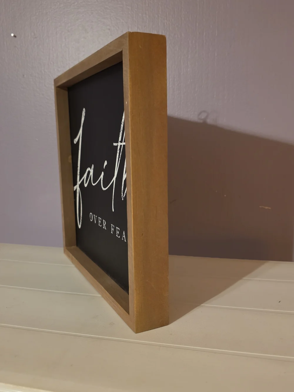 Faith Over Fear Black Wall Decor